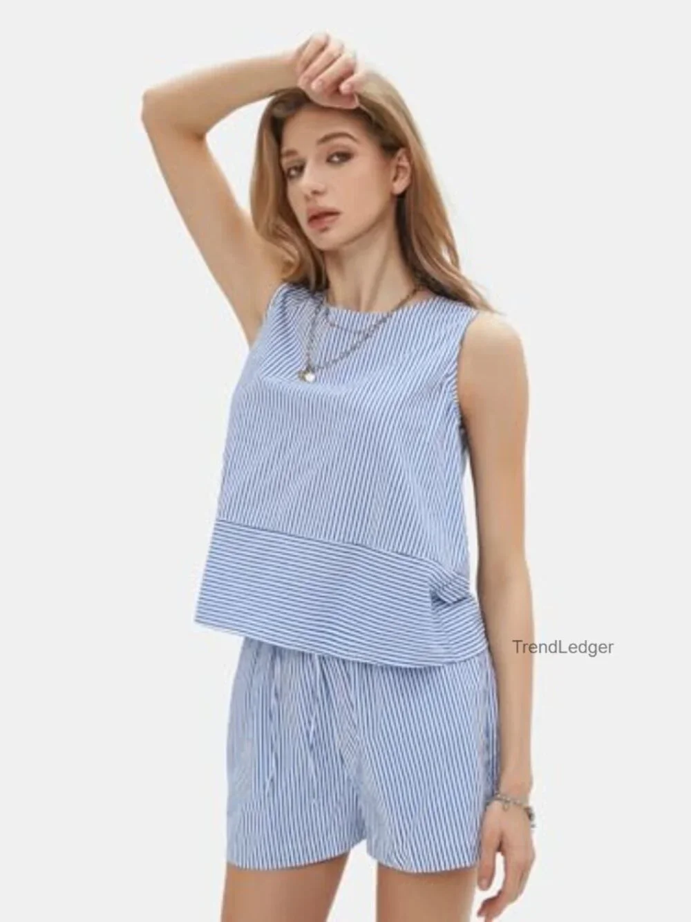 Women's 100% Cotton Two Piece Short Set Sleeveless Tank